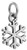 Sterling Silver Snowflake - Small  Double Sided - -Charm Only or Necklace-
