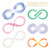 Infinity Stencil  4.5 x 4.5 inch -S- - 6 Different Infinity Symbol Stencils for Painting Template