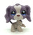 N N Littlest Pet Shop  LPS Toy Rare Purple Cocker Spaniel Dog Puppy Flower Eyes Toy