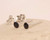 Handmade Sterling Silver Small 3mm Round Black Stone Stud Earrings  Circle Silver Studs