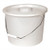 PCP Commode Bucket with Lid and Handle  White