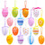 Elcoho 16 Pieces Easter Hanging Eggs Colorful Plastic Easter Eggs Easter Hanging Ornaments Easter Decoration  Random Styles