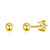 Spoil Cupid 14K Gold Plated 925 Sterling Silver Bead Round Ball Earrings studs 3mm