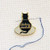 Black Stitching Assistant Black Cat on Embroidery Hoop Enamel Needle Minder