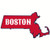 U.S. Custom Stickers Boston Massachusetts State Shaped Sticker  9inch
