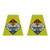 911 Market Hazmat Tetrahedrons Firefighter Reflective TET Sticker Helmet Decal - T 45 Black  Silver