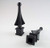 RetroSpec 10 Each for 1 2  Black Plastic Finial Tops for Iron Picket Fence 4-Sided Spire  1-30