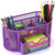 Oval Mesh Desk Organizer, 9 Compartments- Purple