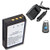 Amsahr S-BLS5 Digital Replacement Battery Plus Travel Charger for Olympus PS-BLS5, E-P3 with Lens Accessories Pouch (Gray)