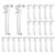 Magicfour Valance Clips  30 Pack 3.25 Inch Hidden Clear Plastic Valance Clips Blind Replacement Clips for Horizontal Blind Valance