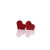 Glitter Heart Stud Earrings  Metal Free Plastic Post  10mm Red