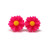 Daisy Earrings Metal Free Plastic Post Earrings for Sensitive Ears  Pink