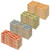 500 Flat Standard Striped Coin Roll Wrappers for U.S. Coins - 125 Each of Penny  Nickel  Dime and Quarter Wrappers Separated and Color Coded to ABA Standards