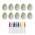 N-brand Will Shine Easter Eggs Plastic DIY Set  Hand-Painted Easter Eggs  Shiny Plastic Eggs  Easter Decoration Gifts Made with Children