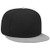 Otto SNAP Wool Blend Twill Round Flat Visor 6 Panel Pro Style Snapback Hat - Gry Blk Blk