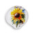DEMDACO Sunflower Watercolor Yellow On White 5 x 5 Glossy Stoneware Spoon Rest