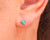 Sterling Silver Triangle 5mm Reconstructed Turquoise Gemstone Stud Earrings  Handmade Studs