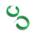 Green Acrylic Simple Lucite Hoop Earrings