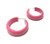 Mauve Pink Acrylic Simple Vintage Lucite Hoop Earrings
