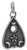 Sterling Silver Pentagram Planchette - SMALL - -Charm Only or Necklace-