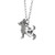 Chihuahua Charm Necklace  Pet Dog Lover Gift  Silver Metal with Heart Pendant on a Chain  Ladies I Love Small Puppy