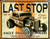 Last Stop Hot Rod Repair Tin Sign 13 x 16in