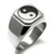 TIONEER Stainless Steel Yin Yang Symbol Square Flat Top Signet Biker Rings for Men  Size 9