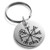 Tioneer Stainless Steel Vegvisir Viking Compass Symbol Small Medallion Circle Charm Keychain Keyring