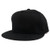 DECKY Blank 5 Panel Cotton Constructed Flat Bill Adjustable Snapback Cap - Black