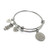 Owl always love you charm bracelet - Stainless steel expandable bangle