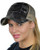 C.C Ponycap Messy High Bun Ponytail Adjustable Mesh Trucker Baseball Cap Hat  Camo Gray  Flag