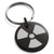 Tioneer Black Stainless Steel Radioactive Symbol Small Medallion Circle Charm Keychain Keyring