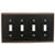 Cosmas 65006-ORB Oil Rubbed Bronze Quadruple Toggle Switchplate Wall Switch Plate Cover