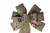 Small 5-6inch  Multicolor Daisy on Natural Ribbon Wired Wreath Bow