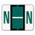 Smead 67084 A-Z Color-Coded Bar-Style End Tab Labels Letter N Dark Green 500 Roll