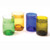 Oenophilia Recycled Glass Wine Bottle Tumblers, Assorted Colors - Set of 4