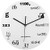 Amazlife Math Clock  Unique Wall Clock Modern Design Novelty Maths Equation Clock - Each Hour Marked by a Simple Math Equation -White-