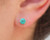 Sterling Silver 6mm Reconstructed Turquoise Gemstone Stud Earrings  Handmade Circle Studs Classic Design