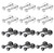 Besteel 12 Pairs Stainless Steel Cubic Zirconia Stud Earrings for Women Men 18G Tiny Cartilage Ear Piercings Helix Set Flat Screw Backs 2MM-6MM