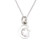 Moon Charm with Star Sterling Silver Necklace  18inch  -tiny size-