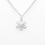 Daisy Flower Charm Sterling Silver Necklace  18inch  -tiny size-