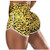 Henwerd Women_s High Waist Yoga Running Exercise Shorts Workout Leggings Tummy Control Stretch Compression Yoga Pants -Yellow XL-
