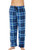 Intimo Men_s Microfleece Plaid Lounge Pant  Blue  XL