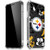 Skinit Clear Phone Case Compatible with iPhone X XS - Officially Licensed NFL Pittsburgh Steelers Tropical Print Design