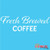 Stencil - Fresh Brewed Coffee DIY Decor Sign Best Vinyl Large Stencils for Painting on Wood  Canvas  Wall  etc.-S -14inch  x 4.25inch -- Brilliant Blue Color Material