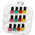3D Rose Print of Rows of Nail Polish Repeat Pot Holder, 8 x 8