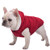SAWMONG Dog Fleece Hoodie  Windproof Waterproof Dog Coat  Fleece  and  Cotton Lined Warm Dog Jacket  Cold Weather Pet Apparel Clothes Vest for Small Medium Large Dog Breeds -S  Red-