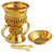 AM Regal Metal Incense Burner - Bakhoor Burner Mubkhara  Frankincense Insence Burner - Ideal for Yoga  Spa  and  Aromatherapy -Gold-