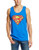 DC Comics Men_s Superman Classic Logo Tank T-Shirt  Royal  Medium