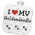 3D Rose I Love My-Goldendoodle Pot Holder, 8 x 8", Gold
